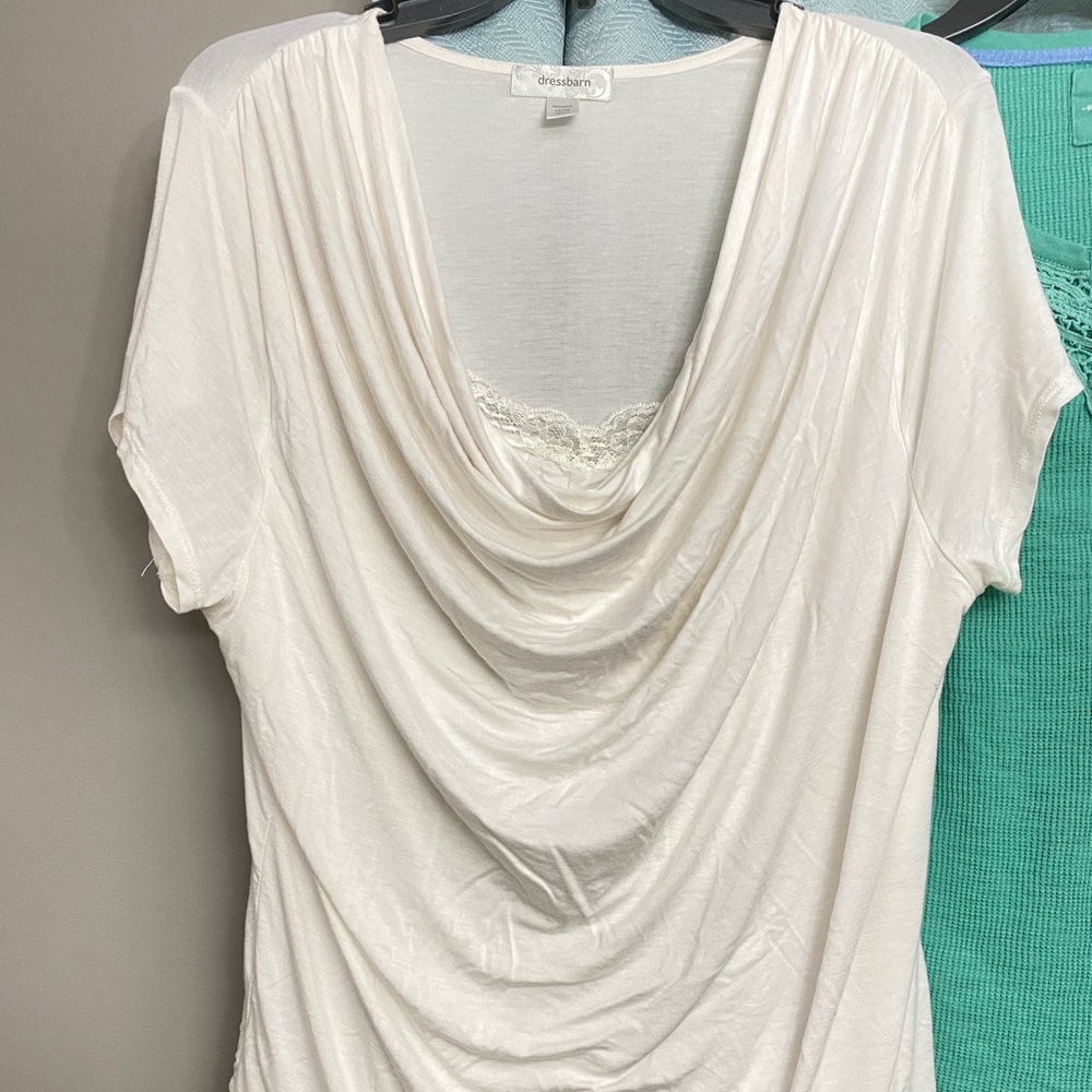Dress Barn cowl neck plus size blouse